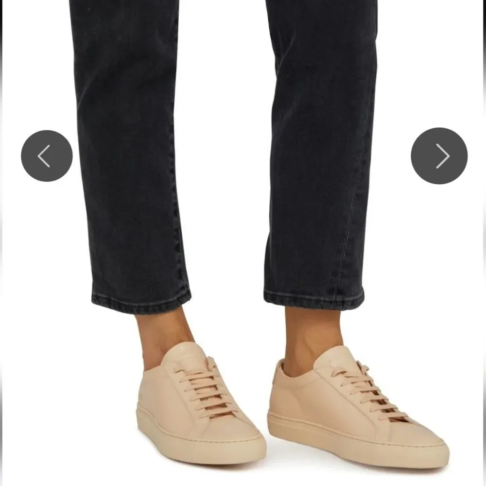 Common Projects Achilles Low Sneakers Nude Size 40 Made In Italy Unisex